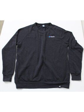 Ripple‎ Crypto Alternative Mens L Black Eco Fleece Crewneck Sweatshirt XRP Promo